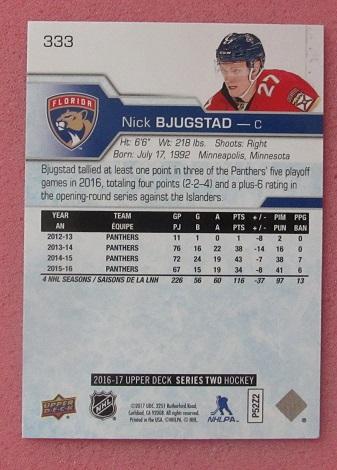 НХЛ Ник Бьюгстад Флорида Пантерз № 333 1