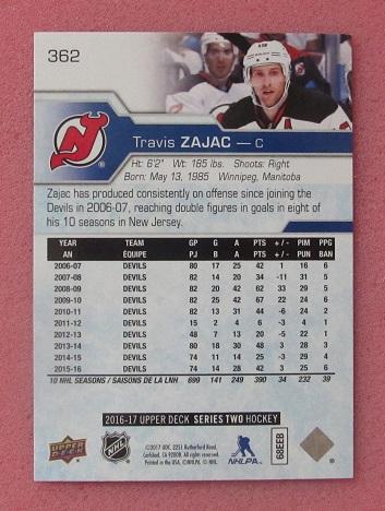НХЛ Трэвис Зэйджек Нью-Джерси Дэвилз № 362 1