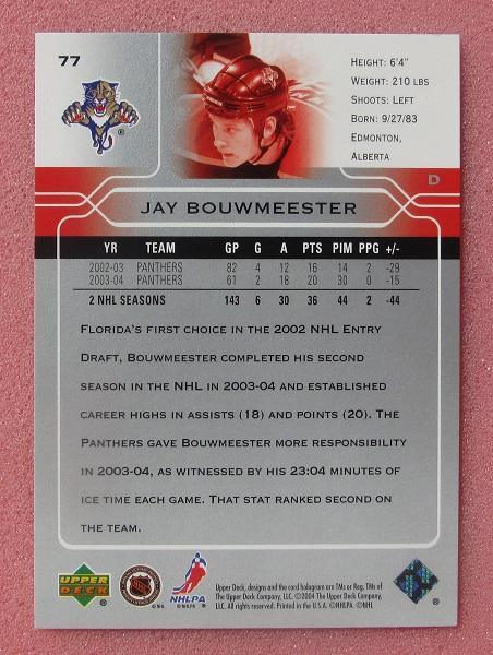 НХЛ Джей Боумистер Флорида Пантерз № 77 1