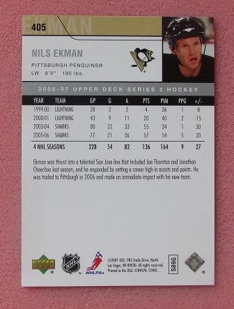 НХЛ Нильс Экман Питтсбург Пингвинз № 405 1