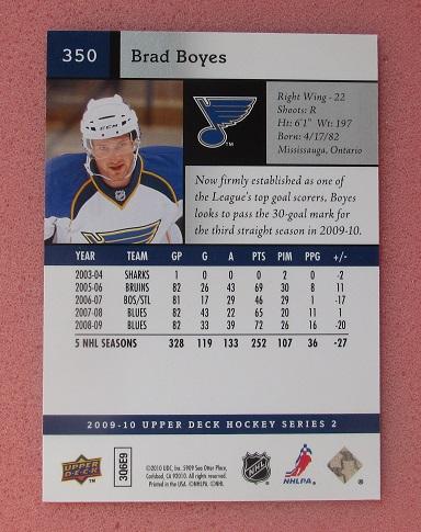 НХЛ Бред Бойс Сент Луис Блюз № 350 1