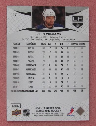 НХЛ Джастин Уильямс Лос-Анжелес Кингз № 117 1