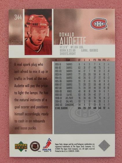 НХЛ Дональд Одетт Монреаль Канадиенс № 344 1