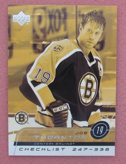 НХЛ Джо Торнтон Бостон Брюинз № 425 чек-лист