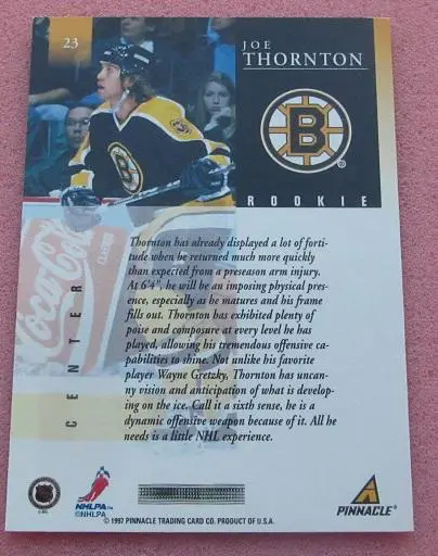 НХЛ Джо Торнтон Бостон Брюинз № 23 1