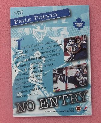 НХЛ Феликс Потвин Торонто Мэйпл Лифс № 375 1