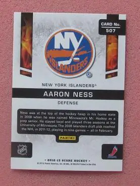 НХЛ Аарон Несс Нью-Йорк Айлендерс № 507 1