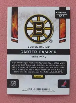 НХЛ Картер Кампер Бостон Брюинз № 513 1