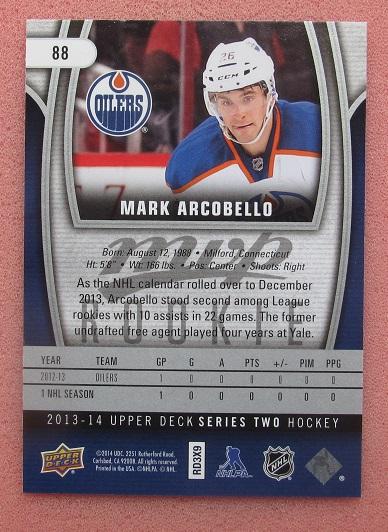 НХЛ Марк Аркобелло Эдмонтон Ойлерз № 88 автограф 1