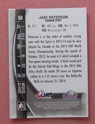 НХЛ Джек Патерсон Сагино Спирит № 53 1