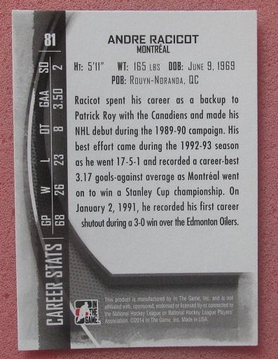 НХЛ Андре Расикот Монреаль Канадиенс № 81 1