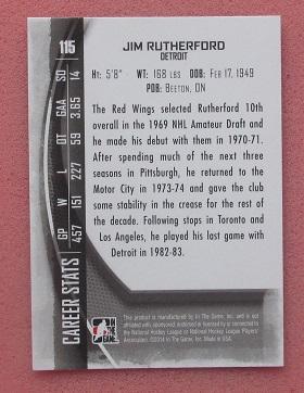 НХЛ Джим Рутерфорд Детройт Ред Уингз № 115 1