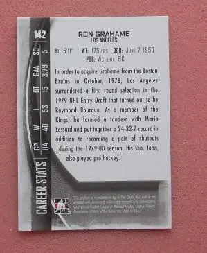 НХЛ Рон Грэхам Лос-Анжелес Кингз № 142 1