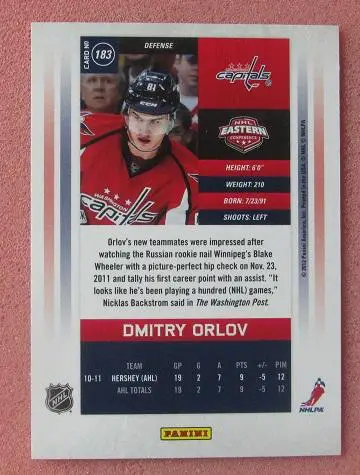 НХЛ Дмитрий Орлов Вашингтон Кэпиталз Металлург Кузнецкие медвед Новокузнецк №183 1