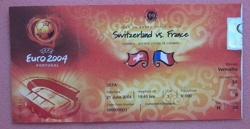 Швейцария - Франция 21.06.2004 Чемпионат Европы