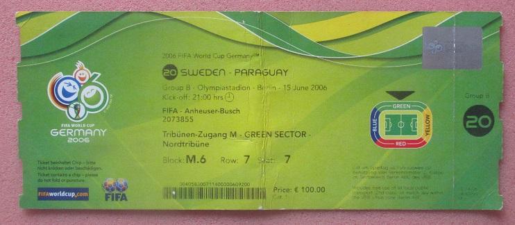 Швеция - Парагвай 15.06.2006 Чемпионат Мира