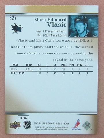 НХЛ Марк-Эдуард Власик Сан-Хосе Шаркс № 327 1