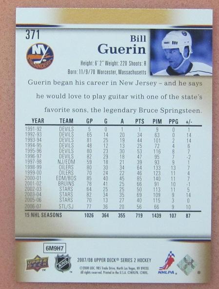 НХЛ Билл Герин Нью-Йорк Айлендерс № 371 1