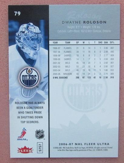 НХЛ Дуэйн Ролосон Эдмонтон Ойлерз № 79 1