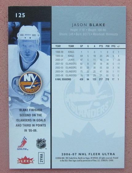НХЛ Джейсон Блейк Нью-Йорк Айлендерс № 125 1