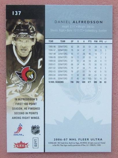НХЛ Даниэль Альфредссон Оттава Сенаторз № 137 1