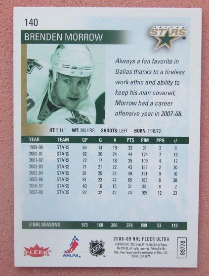 НХЛ Брендон Морроу Даллас Старз № 140 1