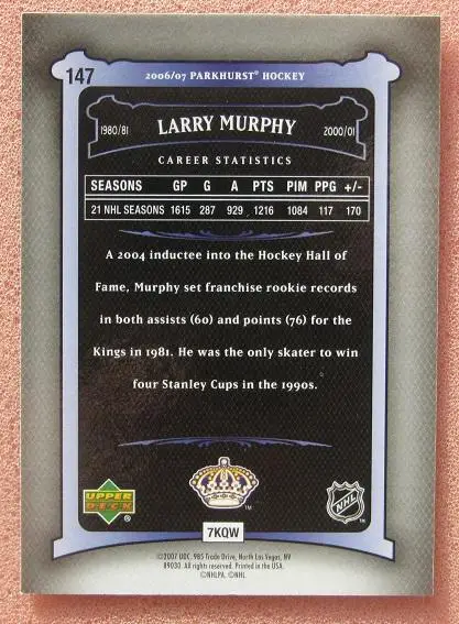 НХЛ Лэрри Мерфи Лос-Анжелес Кингз № 147 1