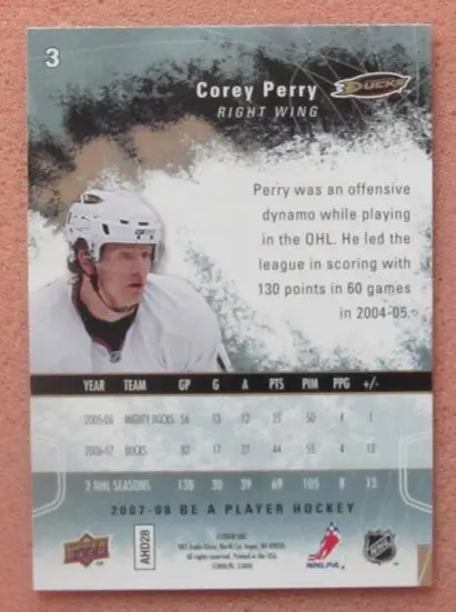 НХЛ Кори Перри Анахайм Дакс № 3 1