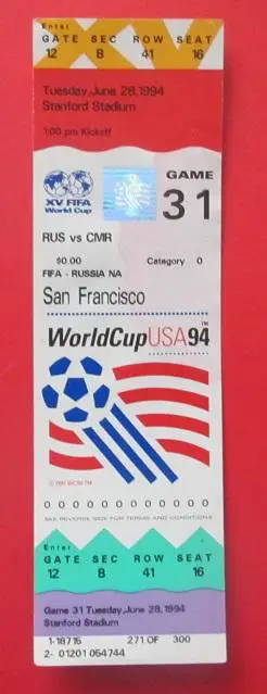 Россия - Камерун 28.06.1994 Чемпионат Мира США