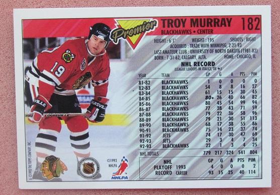 НХЛ Трой Мюррей Чикаго Блэкхокс № 182 1