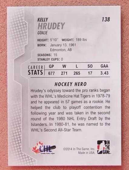 НХЛ Келли Хруди Нью-Йорк Лос-Анжелес Сан-Хосе № 138 1