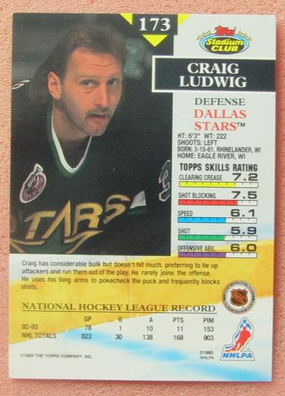 НХЛ Крейг Людвиг Даллас Старз № 173 1