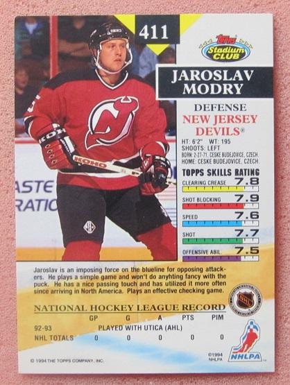 НХЛ Ярослав Модры Нью-Джерси Дэвилз № 411 1