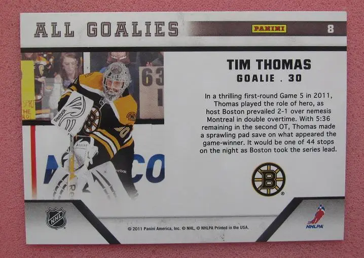 Базовый комплект карточек 2010-11 All goalie из 100 карт 4