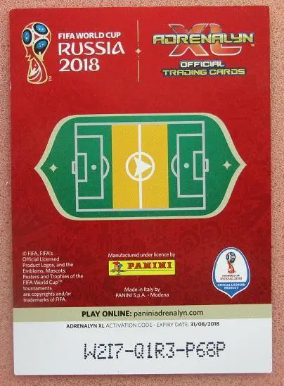Чемпионат Мира 2018 Panini Adrenalin Юлиан Дракслер Германия 1