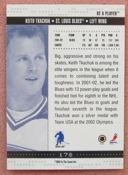 НХЛ Кит Ткачук Сент-Луис Блюз № 178 1