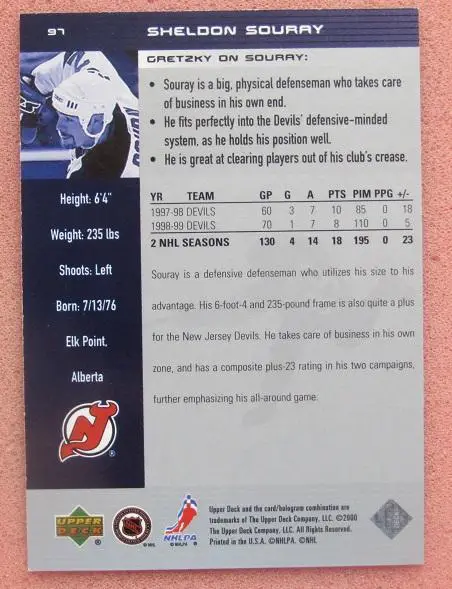 НХЛ Шелдон Сюрей Нью-Джерси Дэвилз № 97 1