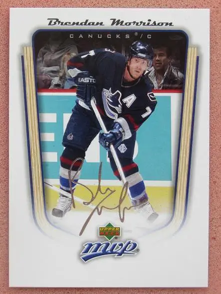 НХЛ Брендон Морриссон Ванкувер Кэнакс № 379 автограф