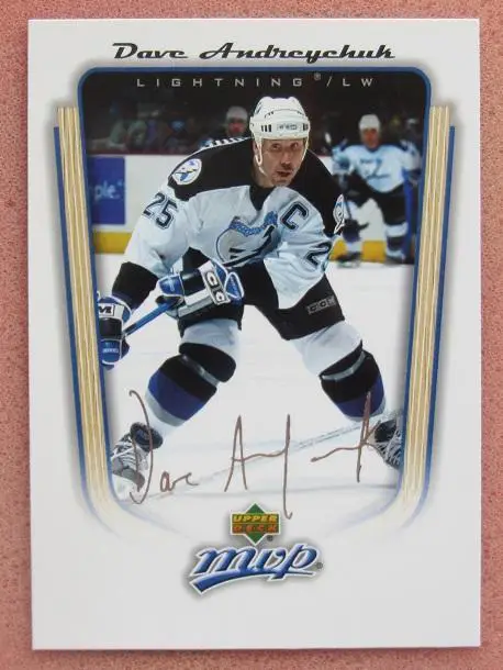 НХЛ Дэйв Андрейчук Тампа Бей Лайтнинг № 347 автограф
