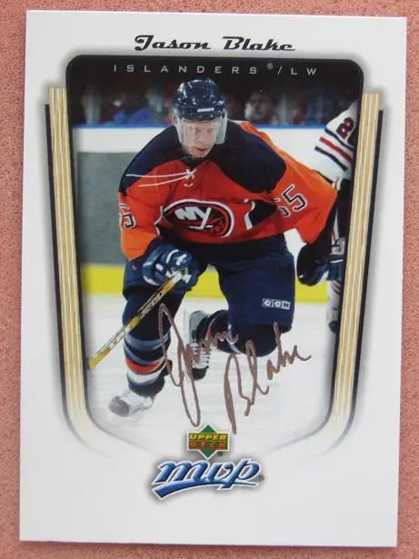 НХЛ Джейсон Блейк Нью-Йорк Айлендерс № 246 автограф