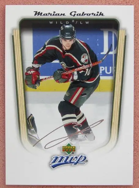 НХЛ Мариан Габорик Миннесота Уайлд № 190 автограф