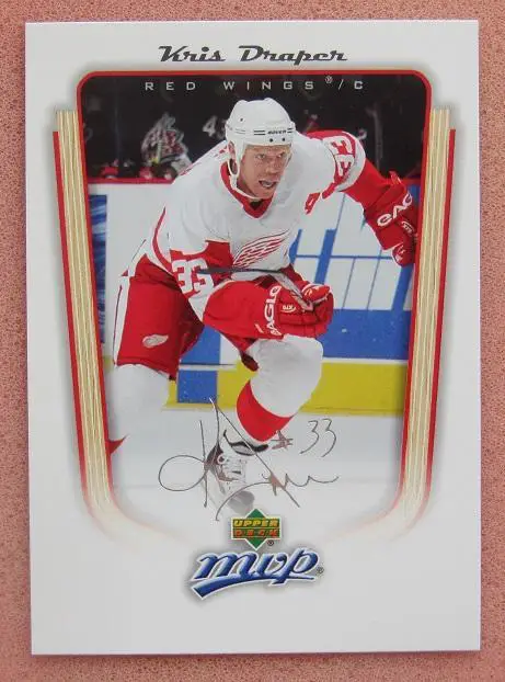 НХЛ Крис Драпер Детройт Ред Уингз № 144 автограф