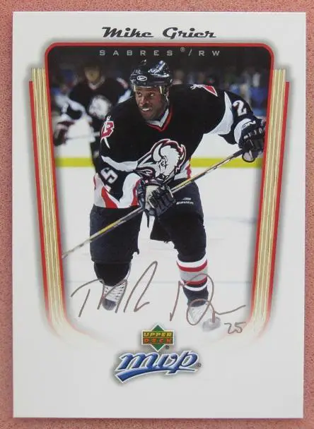 НХЛ Майк Гриер Баффало Сейбрз № 50 автограф