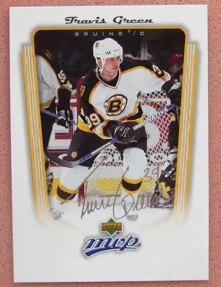 НХЛ Тревис Грин Бостон Брюинз № 40 автограф