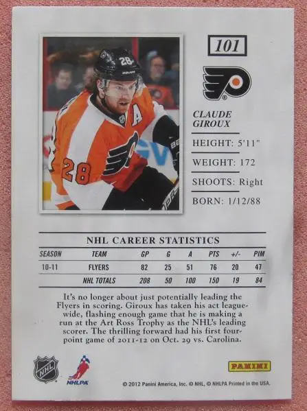 НХЛ Клод Жиру Филадельфия Флайерз № 101 1