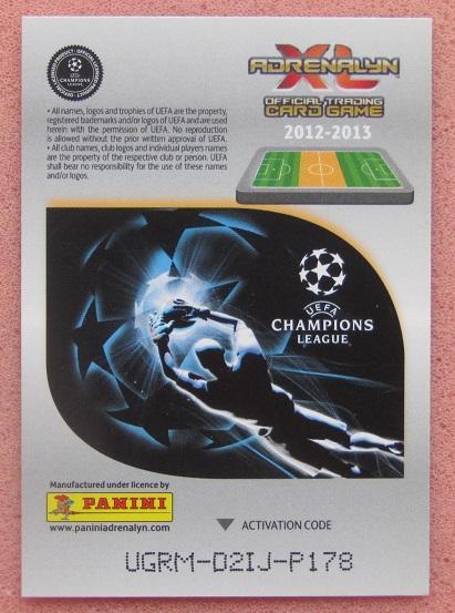 карточка Джамаль Абдун Лига Чемпионов УЕФА 2012-2013 Adrenalin XL Алжир 1