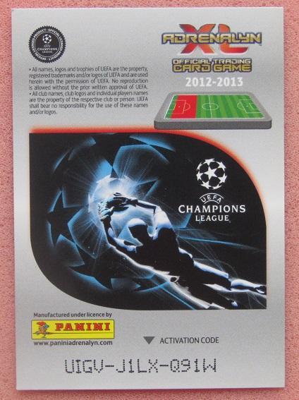 карточка Василис Торосидис Лига Чемпионов УЕФА 2012-2013 Adrenalin XL Греция 1