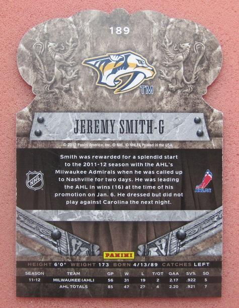 НХЛ Джереми Смит Нэшвилл Предаторз № 189 1