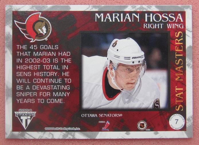 НХЛ Мариан Хосса Оттава Сенаторз № 7 1