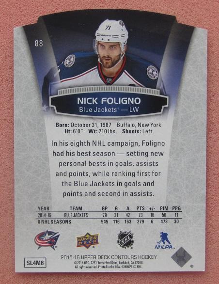 НХЛ Ник Фолиньо Коламбус Блю Джекетс № 88 1